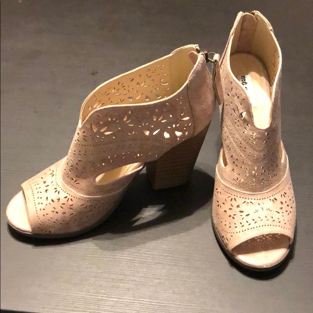 Not Rated Peekaboo Heeled Wedge Sandals